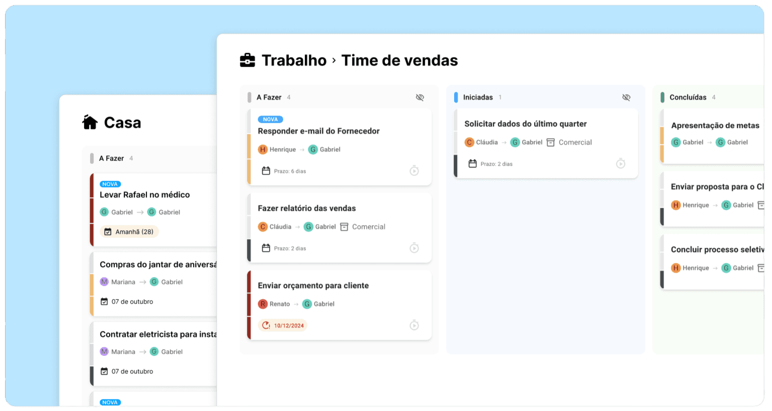 tarefa quando pagina